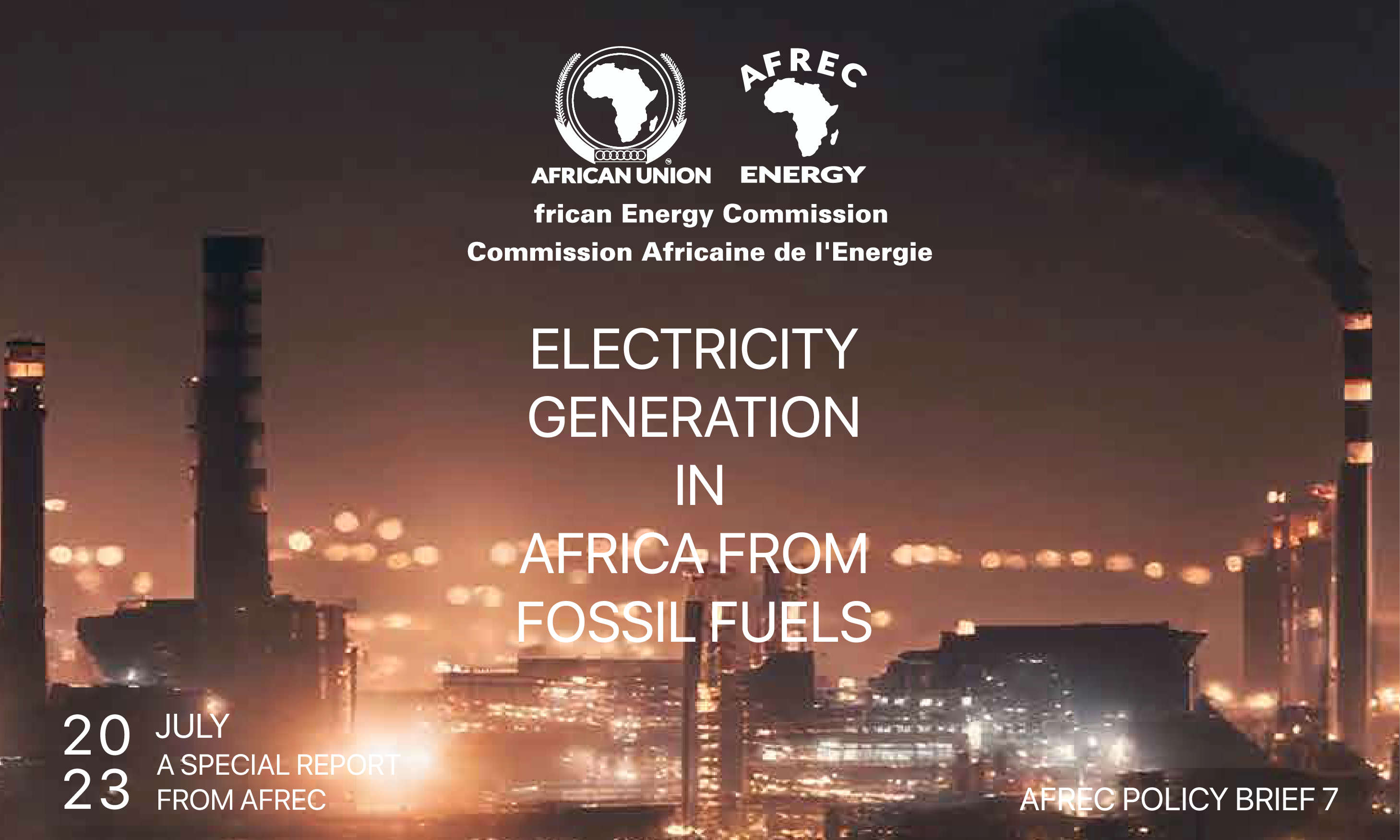 Electricity generation in Africa from fossil fuels 2023